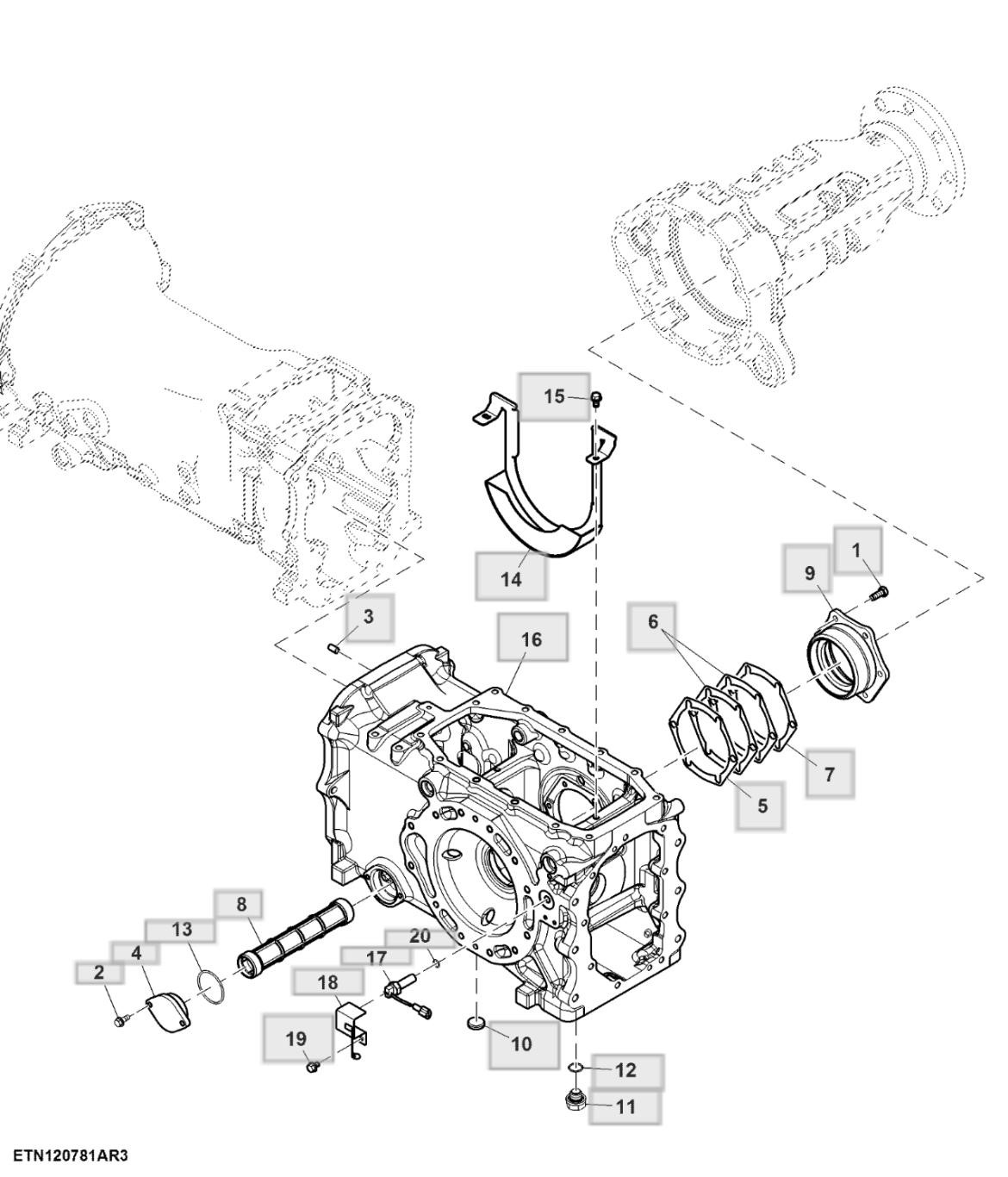 Hộp vi sai, PTO đơn W-